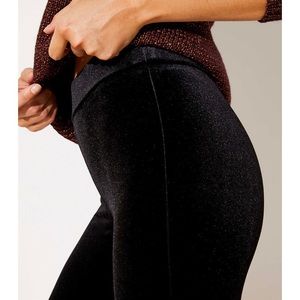 NWT LOFT Black Velvet Leggings